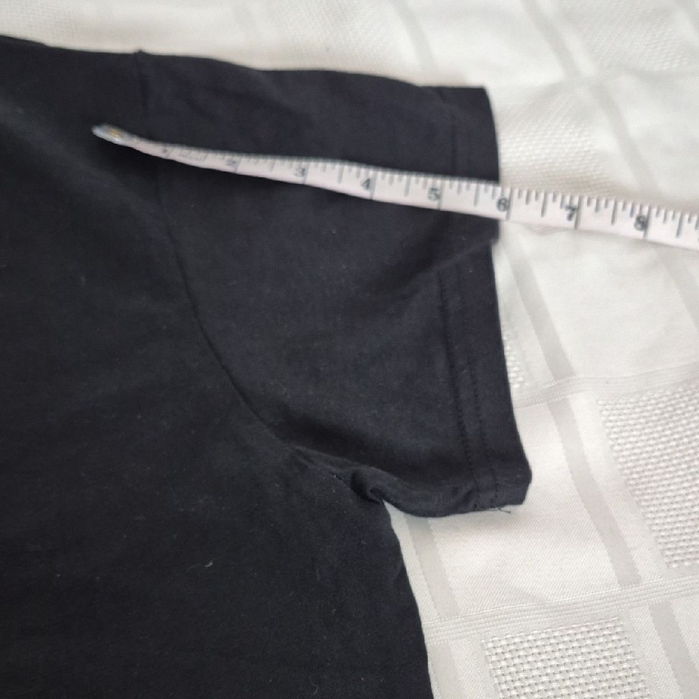 Women's Classic Black Short Sleeve Cotton Tee - Picture 9 of 16
